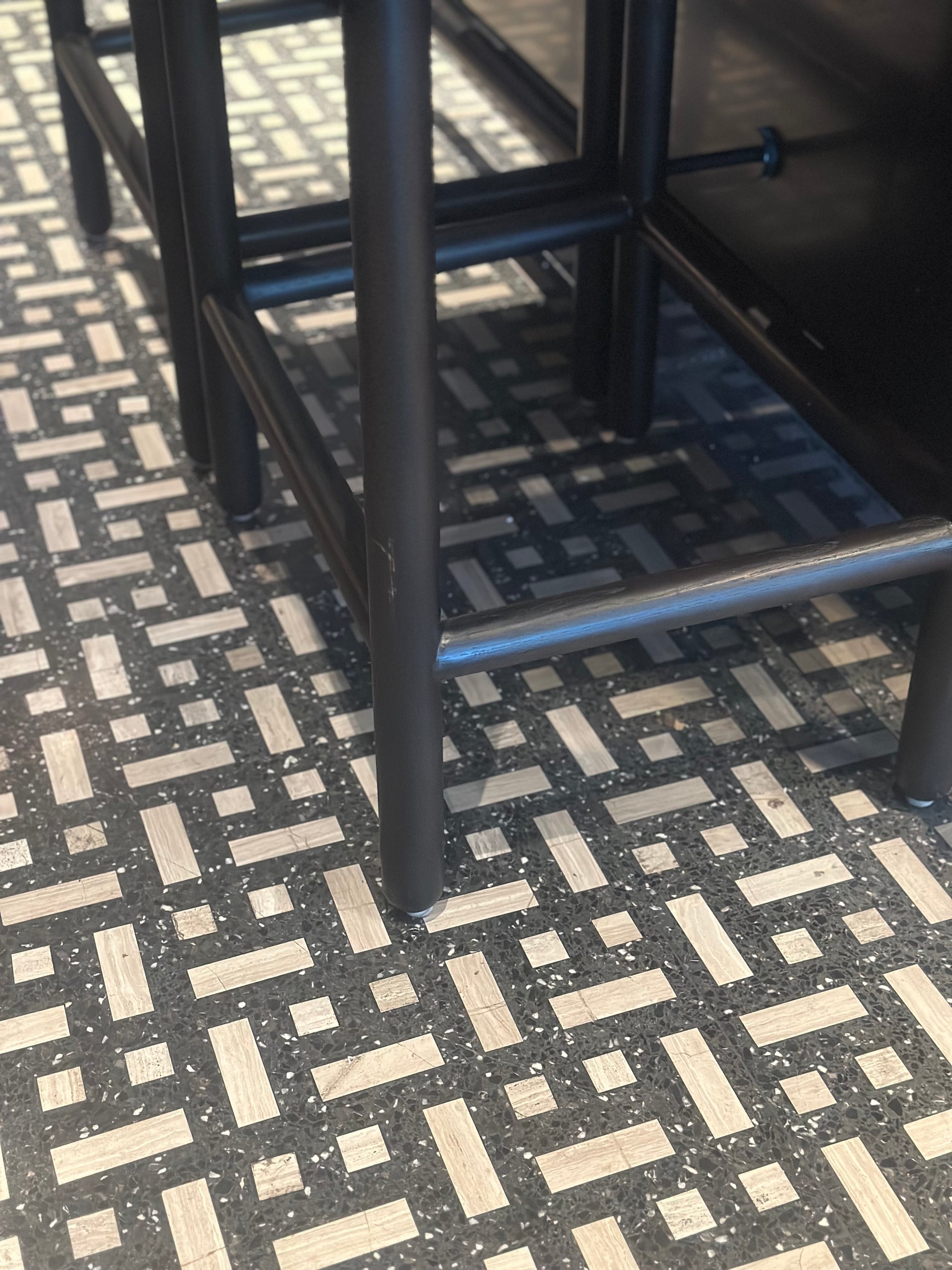 Restaurant floor mosaic marble terrazzo