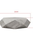 Verona White Natural Marble Rhombus Edge Stylish Simple Furniture Coffee Table