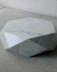 Verona White Natural Marble Rhombus Edge Stylish Simple Furniture Coffee Table