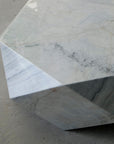 Verona White Natural Marble Rhombus Edge Stylish Simple Furniture Coffee Table