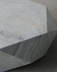 Verona White Natural Marble Rhombus Edge Stylish Simple Furniture Coffee Table