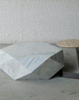 Verona White Natural Marble Rhombus Edge Stylish Simple Furniture Coffee Table