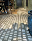 Brand restaurant rules off-white natural marble mosaic terrazzo floor decorative panel