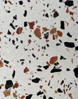 Colored terrazzo slabs, matte finish