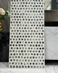 Regular dark green/off-white natural marble aggregate terrazzo wall and floor decorative panels