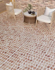 Red Brick Mosaic Terrazzo Floor Decorative Panel