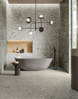 Luxurious terrazzo tiles with the look of stone, suitable for interior wall flooring