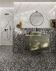 Luxurious terrazzo tiles with the look of stone, suitable for interior wall flooring