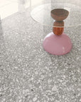 Natural looking stone terrazzo tiles for stylish terrace and walkway design