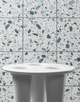 Small Fresh Green Mosaic Terrazzo Floor Decorative Panel