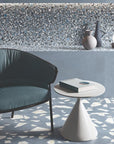 Blue Stone-Look Terrazzo Flooring for Chic Terrace and Balcony Designs