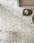 Matte beige terrazzo tiles provide a natural stone texture to interiors