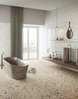 Modern terrazzo tiles bring natural elegance to interior spaces