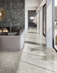 Smooth stone terrazzo tiles for modern interior floors and walls