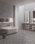 Natural stone textured terrazzo tiles for elegant interiors