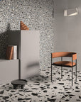 Natural stone textured terrazzo tiles for elegant interiors