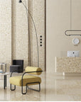 Smooth stone terrazzo tiles are perfect for modern interior wall and floor decorations