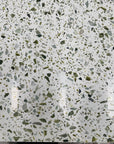 Natural white terrazzo tiles in glossy finish for terrace and balcony floors