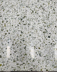 Natural white terrazzo tiles in glossy finish for terrace and balcony floors