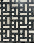 Black And White Checkered Mosaic Terrazzo Floor Decorative Panel