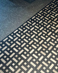 Black And White Checkered Mosaic Terrazzo Floor Decorative Panel