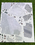 New large flower gray mosaic terrazzo irregular natural marble aggregate prefabricated panel