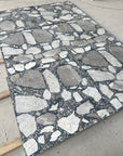 Ink landscape concrete mosaic decorative panel full body aggregate terrazzo panel