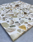 Natural jade mosaic concrete decorative panel translucent terrazzo panel