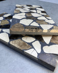 Natural marble aggregate concrete mosaic decorative panel manufacturer custom production