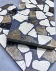 Natural marble aggregate concrete mosaic decorative panel manufacturer custom production