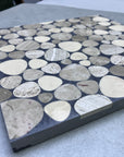 Natural marble triangle mosaic concrete mosaic decorative panel