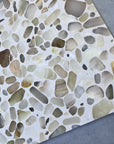 Natural jade mosaic concrete decorative panel translucent terrazzo panel