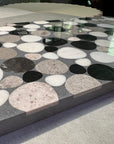 Natural marble aggregate mosaic concrete mosaic floor decorative panel