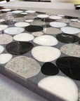 Natural marble aggregate mosaic concrete mosaic floor decorative panel