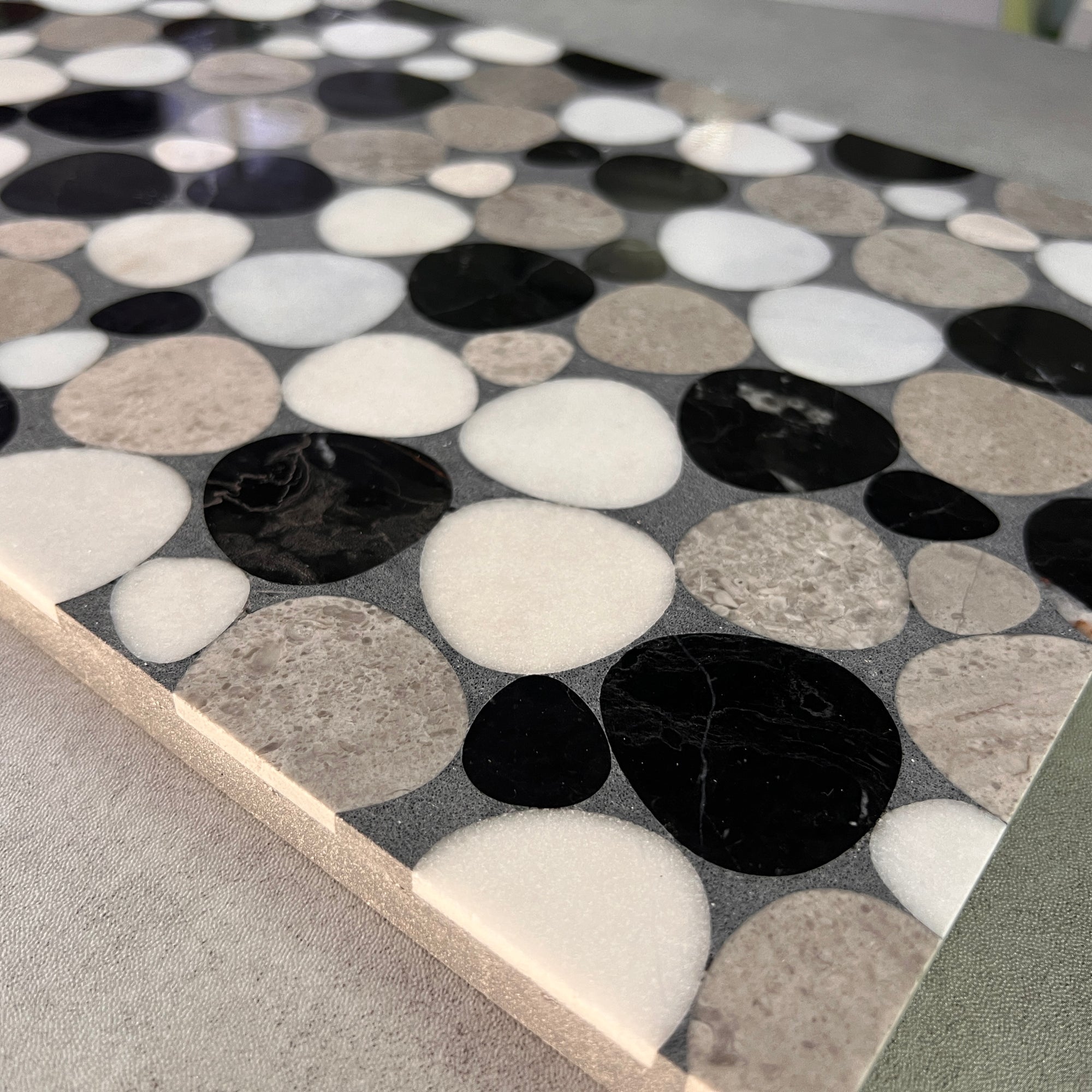 Natural marble aggregate mosaic concrete mosaic floor decorative panel