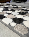 Natural marble aggregate mosaic concrete mosaic floor decorative panel