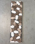 Brown mosaic concrete decorative board natural travertine aggregate terrazzo prefabricated board