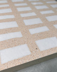 Beige mosaic terrazzo full body marble aggregate regular arrangement combination concrete floor decoration