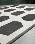 Black and white mosaic terrazzo regular hexagonal aggregate concrete decoration factory custom production