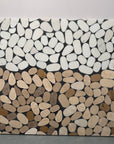 Natural marble mosaic terrazzo slab two-color full-body aggregate decorative concrete panel