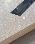 Beige mosaic terrazzo decorative plate natural marble regular aggregate wall floor decorative plate wear-resistant and anti-slip