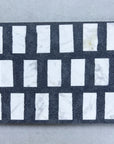 Black and white regular simple pure natural marble mosaic terrazzo anti-slip slate floor decorative panel