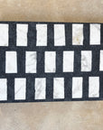 Black and white regular simple pure natural marble mosaic terrazzo anti-slip slate floor decorative panel