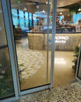 Cream yellow large aggregate mosaic terrazzo brand restaurant floor decorative panel