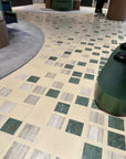 Indoor shopping mall floor decoration natural marble aggregate mosaic terrazzo slab