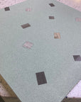 Mosaic terrazzo slab of matcha light green terrazzo and small irregular marble aggregates