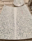 Styling design curved stone terrazzo decorative panel