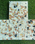 Caramel maple leaf small particles natural marble terrazzo floor anti-slip decorative panel