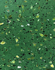 The eye-catching green terrazzo slab brings a natural and fresh feeling to the space