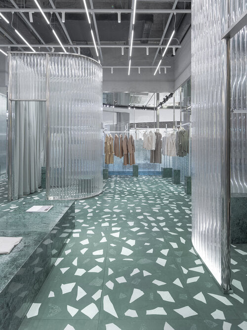 Handcrafted White Irregular Marble Flooring | ML-OT082 丨Mosaic Large Aggregate Terrazzo